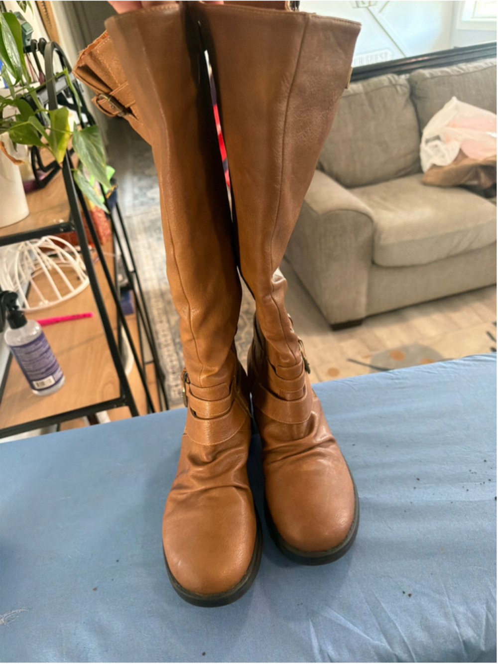 Women's Unbranded Brown Heeled Boots Size 8.5